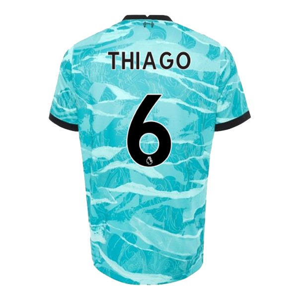 Camiseta Liverpool NO.6 Thiago Segunda Equipación 2020-2021 Azul